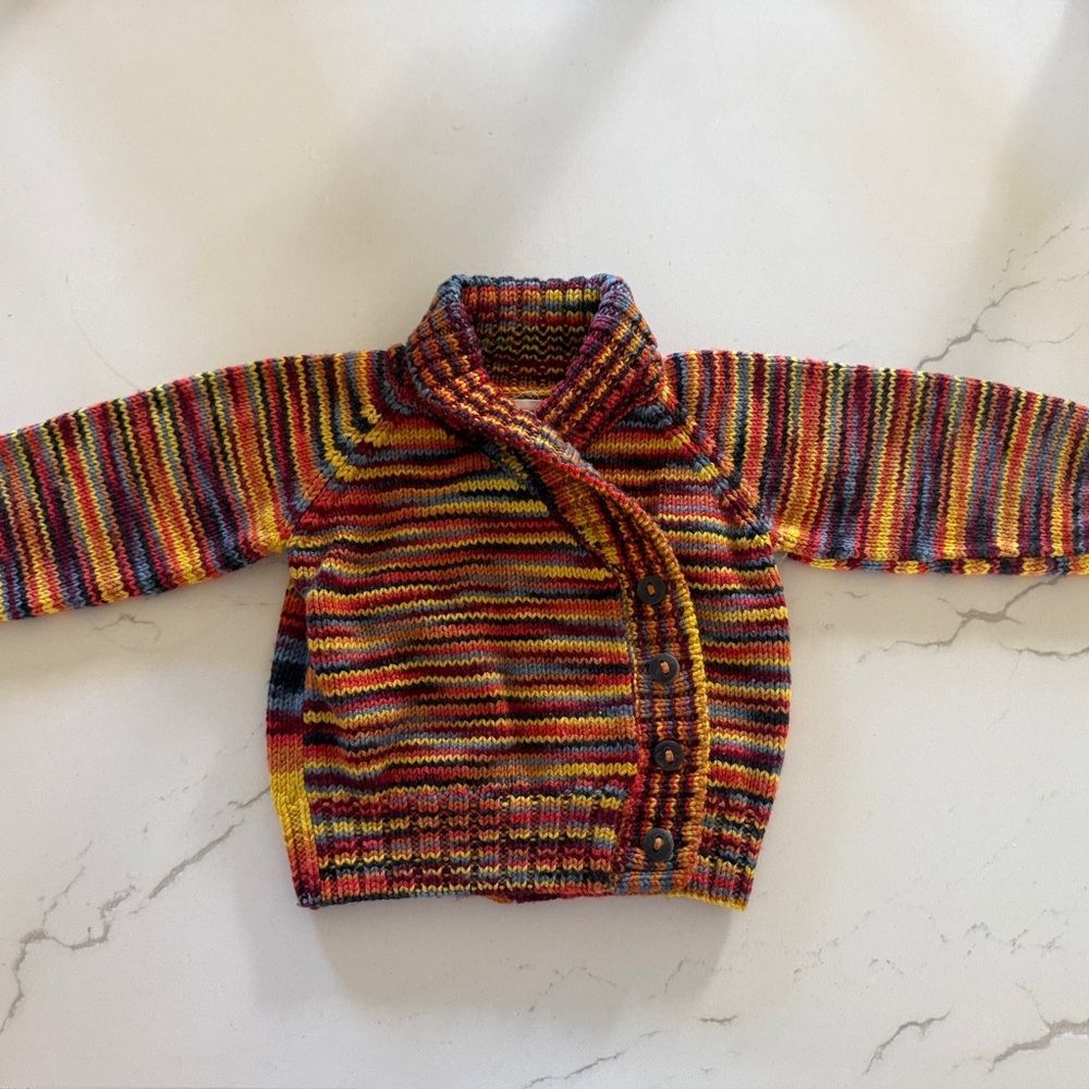 Misha and Puff Striped Baby Sweater
